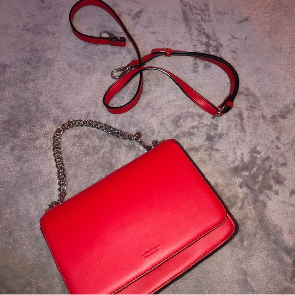 Red Jessie & Jane chic classic lather hand bag/ satchels - Picture 4 of 17